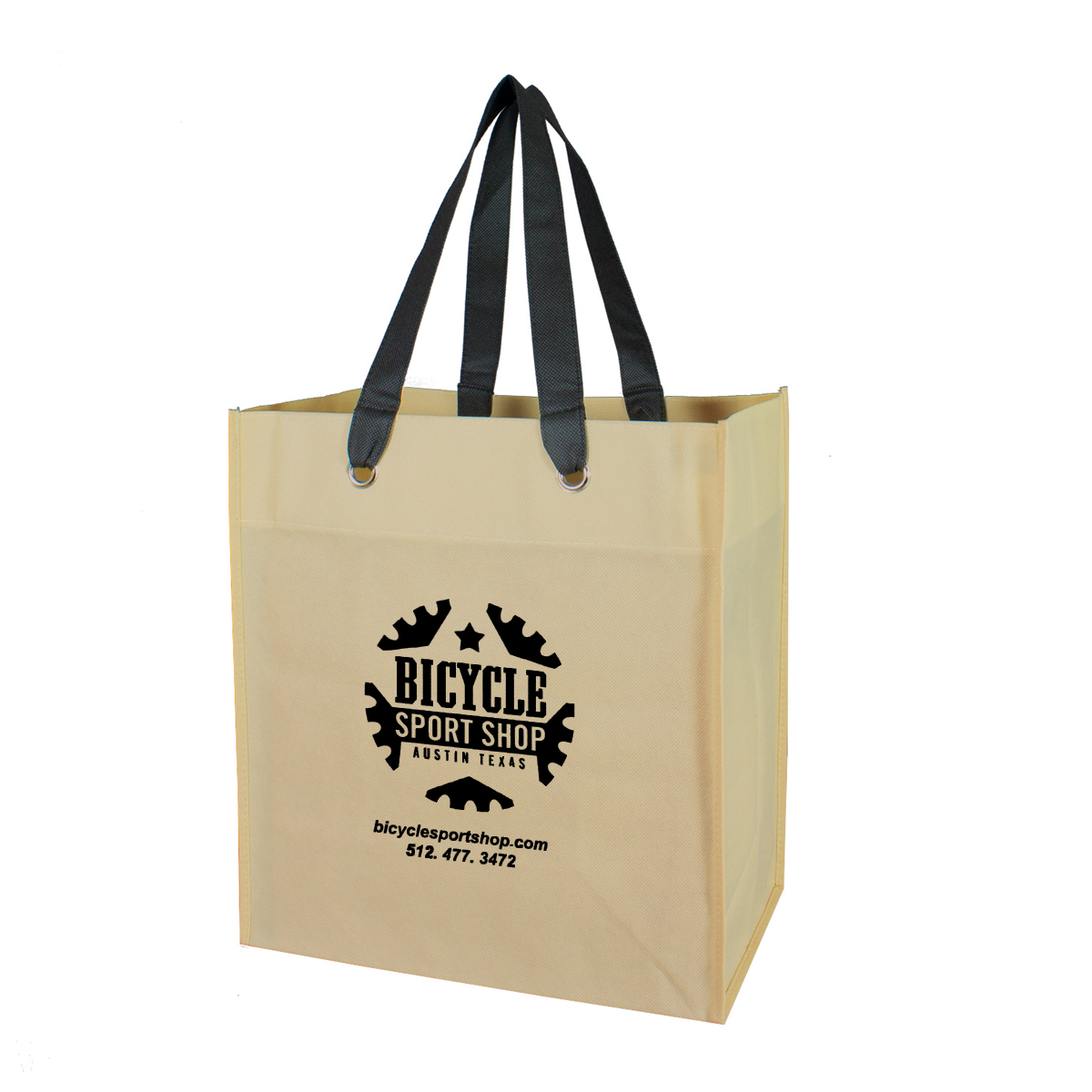 Monte Oversized Grocery Tote with Grommet Natural