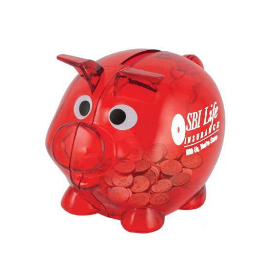 Lil Billie Small Piggy Bank Red