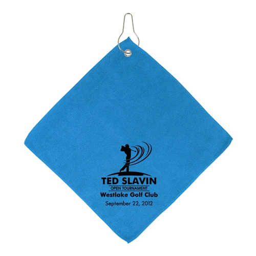 Augusta Microfiber Golf Towel Blue