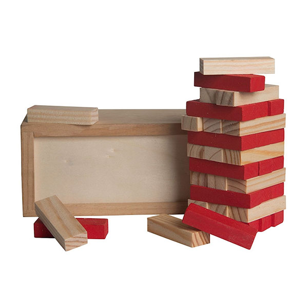 Wooden Tower Puzzle Red