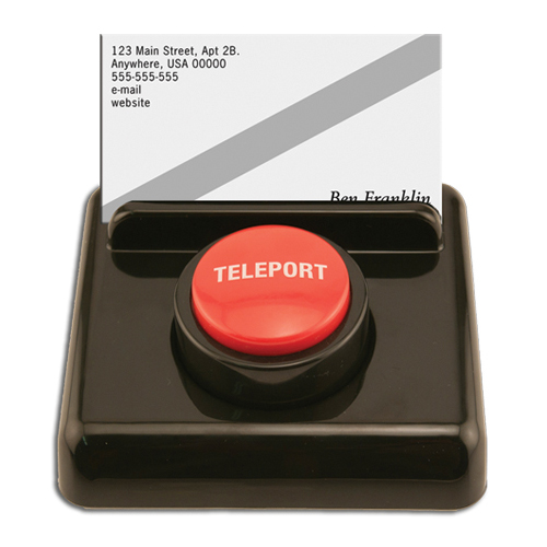 Micro Sound Button Business Card Holder Black