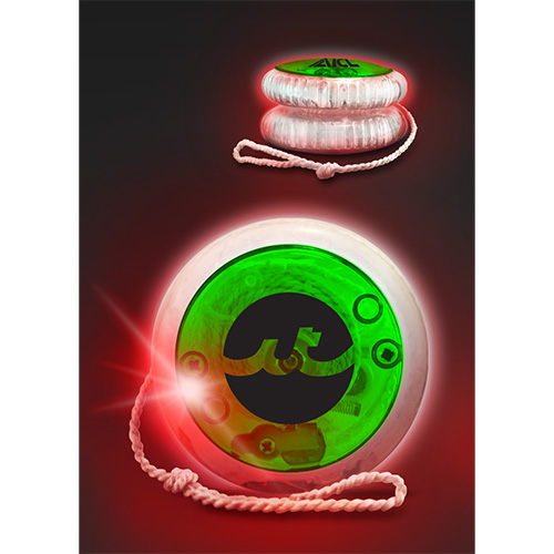 Red LED Lighted YoYo Green