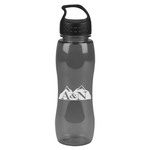 Poly-Pure Slim Grip Bottle with Crest Lid Smoke/Black
