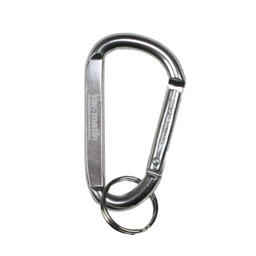 Large Carabiner with Split Ring Silver