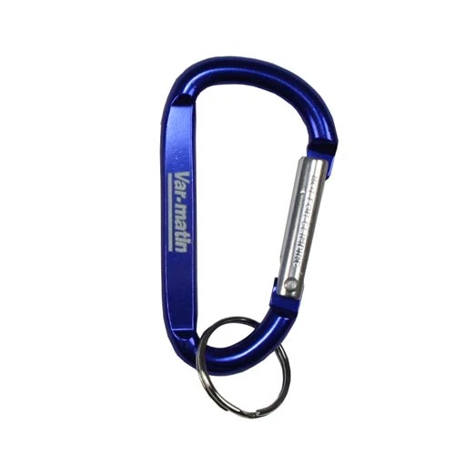 Large Carabiner with Split Ring Blue