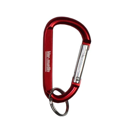 Large Carabiner with Split Ring Red