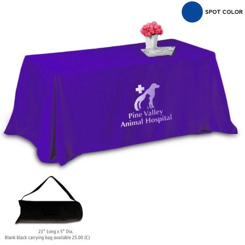 Throw Style 4-Sided Table Cover - 8FT Purple