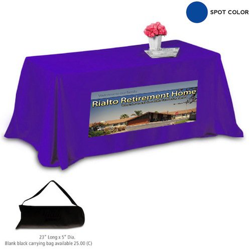 Throw Style 4-Sided Table Cover - 8FT (4 Color Process) Purple