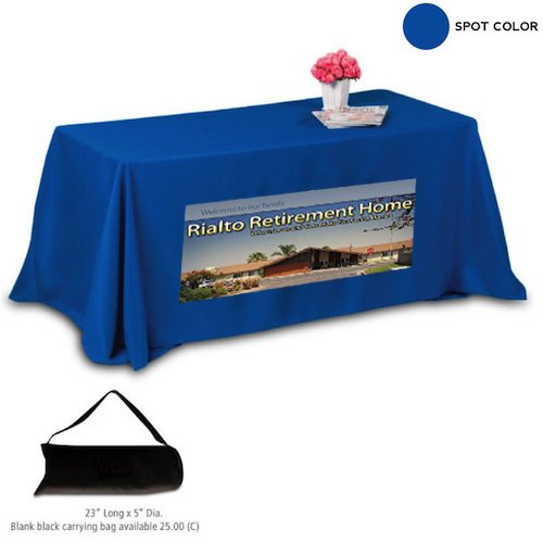 Throw Style 4-Sided Table Cover - 8FT (4 Color Process) Royal