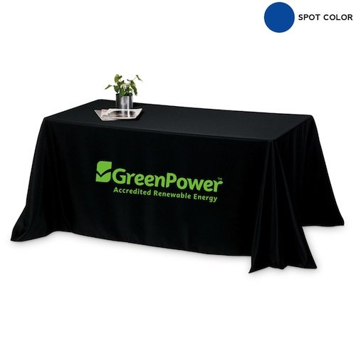 Fitted Style 4-Sided Table Cover - 6FT Black
