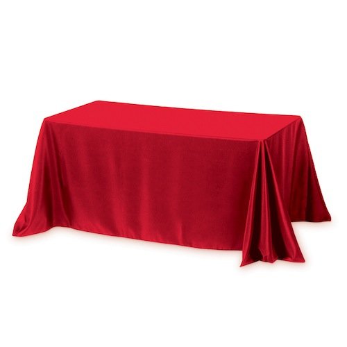 Fitted Style 4-Sided Table Cover - 6FT Red