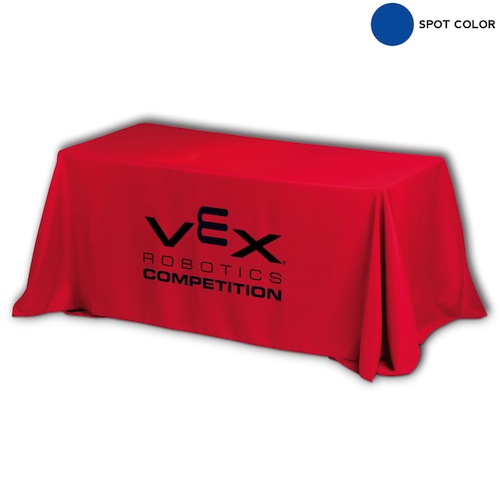 Throw Style 3-Sided Table Cover - 6FT Red