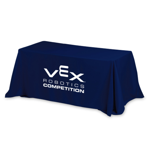 Throw Style 3-Sided Table Cover - 6FT Navy