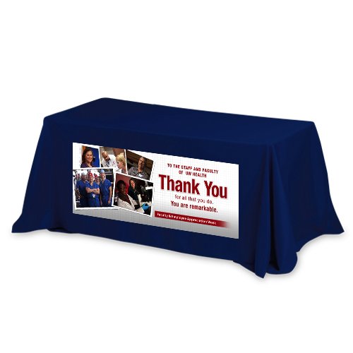 Throw Style 3-Sided Table Cover - 6FT (4 Color Process)