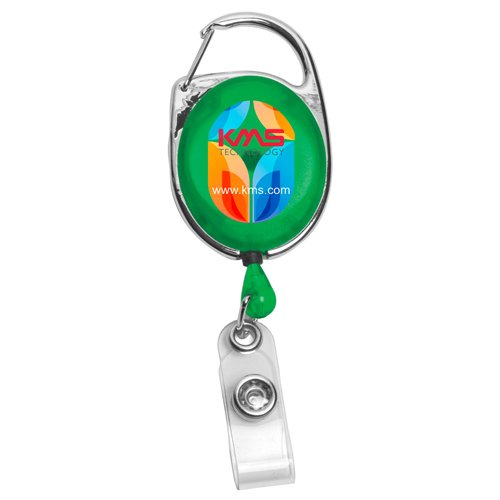 Retractable Carabiner Style Badge Reel - 30 (4 Color Process)