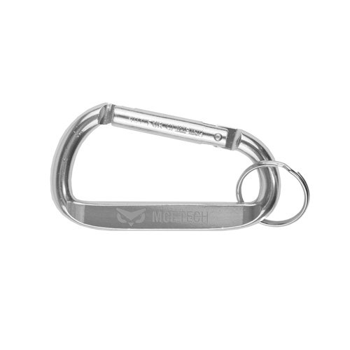 Carabiner with Split Ring - Large Silver