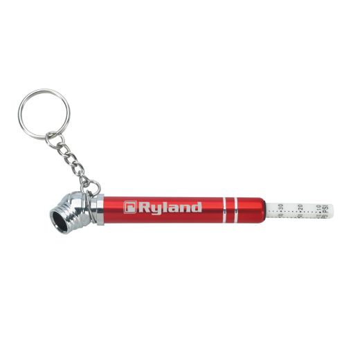 Mini Double Ring Tire Pressure Gauge Red