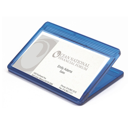 Business Card Power Clip Translucent Blue