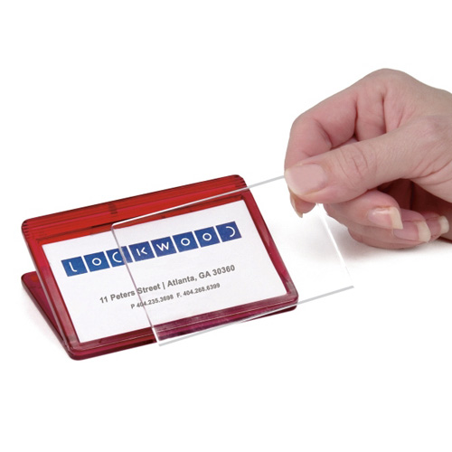 Business Card Power Clip Translucent Red