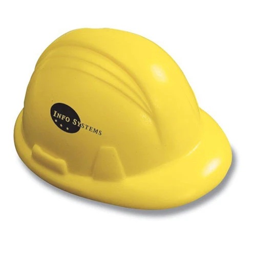 Hard Hat Stress Reliever Ball Yellow