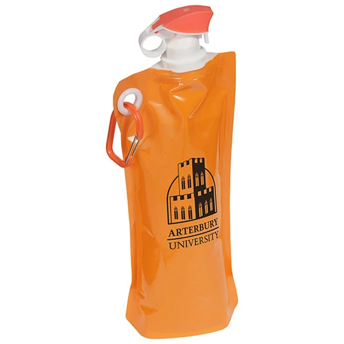 Flip Top Folding Water Bottle Orange