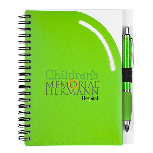 Curvy Top Notebook Set Lime Green