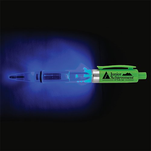 Light Up Pen with Blue LED Light Lime