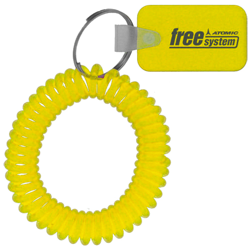 Wrist Coil with Rectangular Tag Translucent Yellow