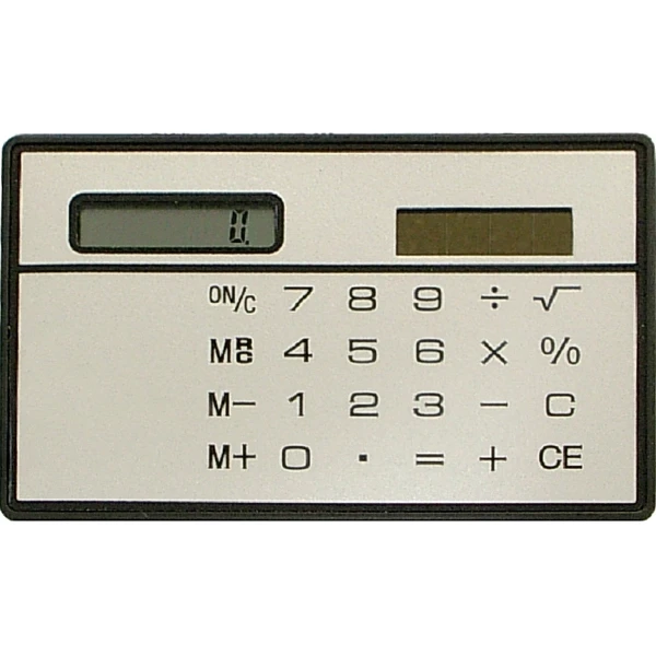 Ultra Thin Solar  Calculator Silver