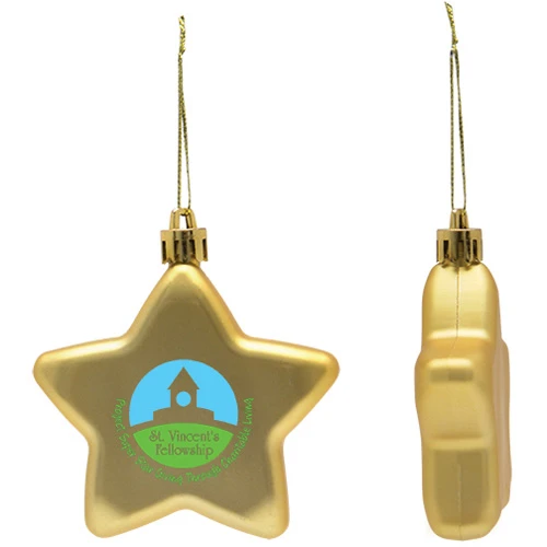 Shatter Resistant Star Ornament Gold