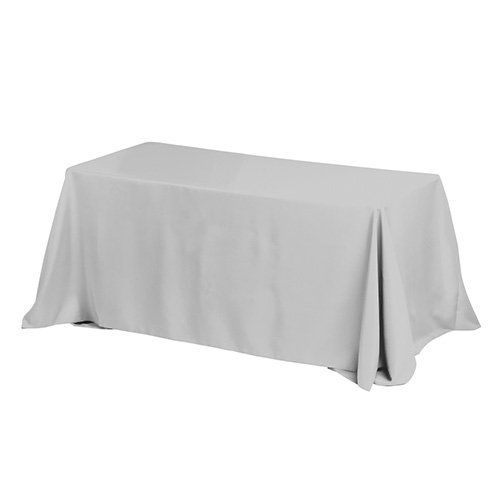 Economy 8 Ft Table Covers-Blank Gray