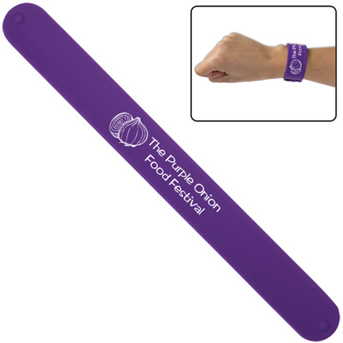 Silicone Slap Bracelet Purple
