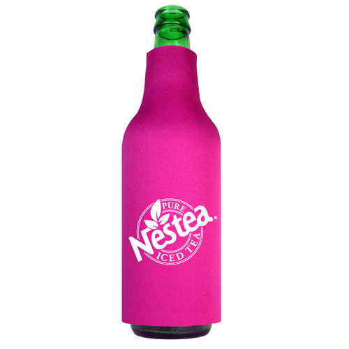 Custom Slide Over Bottle Cooler (2 Sides)  Magenta