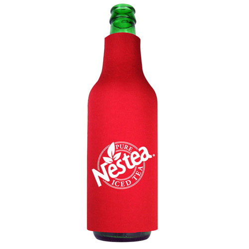Custom Slide Over Bottle Cooler (2 Sides)  Red