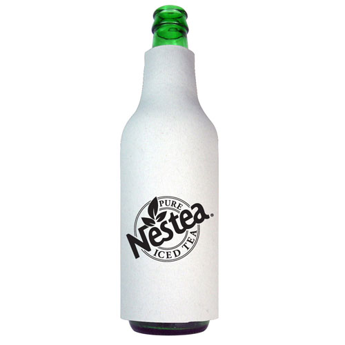 Custom Slide Over Bottle Cooler (2 Sides)  White