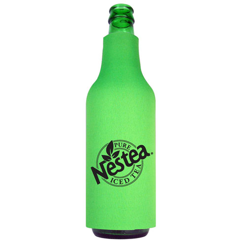 Custom Slide Over Bottle Cooler (2 Sides)  Lime Green