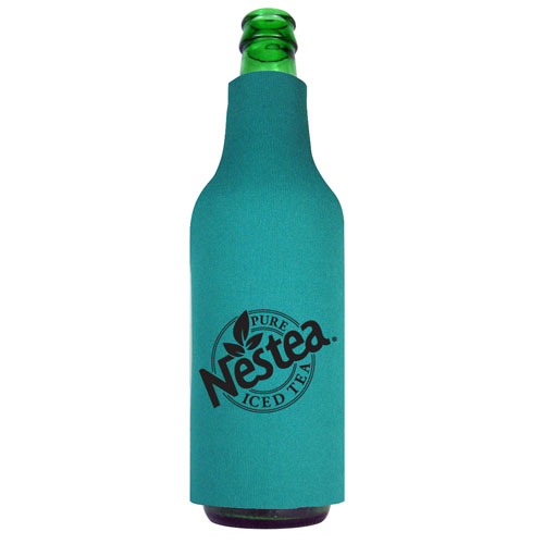 Custom Slide Over Bottle Cooler (2 Sides)  Turquoise