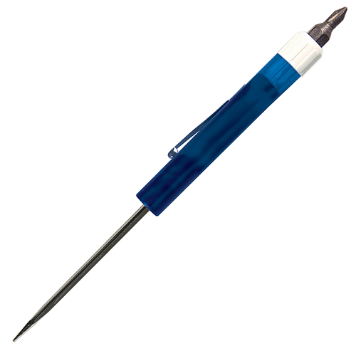 Standard Blade Screwdriver - Hex-Bit Top Translucent Blue