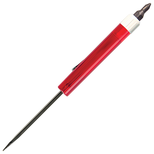 Standard Blade Screwdriver - Hex-Bit Top Translucent Red