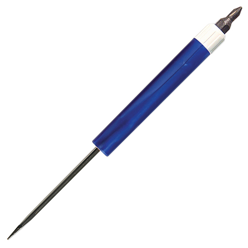 Standard Blade Screwdriver - Hex-Bit Top Metallic Blue