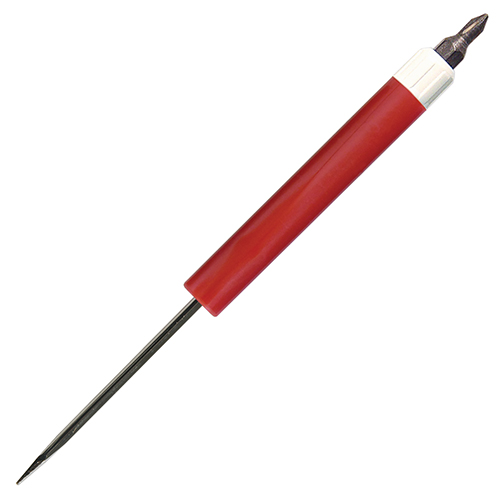 Standard Blade Screwdriver - Hex-Bit Top Metallic Red