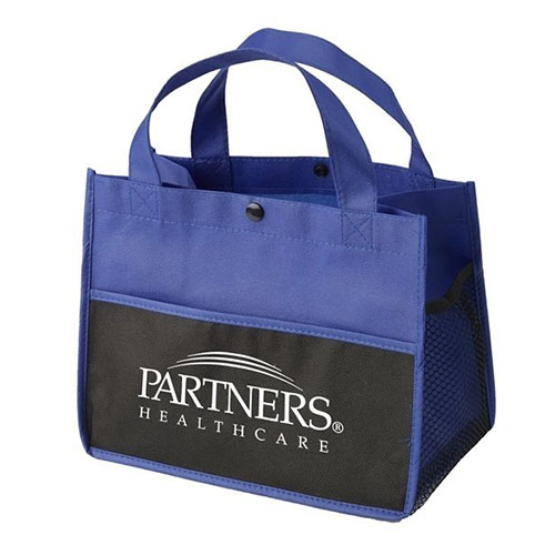 Mini Snap Non-Woven Lunch Tote Royal Blue