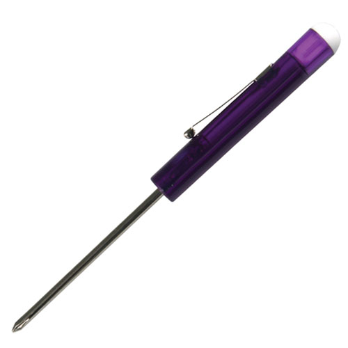 Phillips Blade Screwdriver #0 - Button Top Translucent Purple