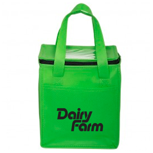 Non-Woven Cubic Lunch Bag w/ ID Slot 