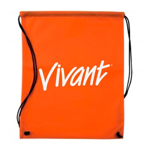 Non-Woven Drawstring Cinch Up Backpack  Orange