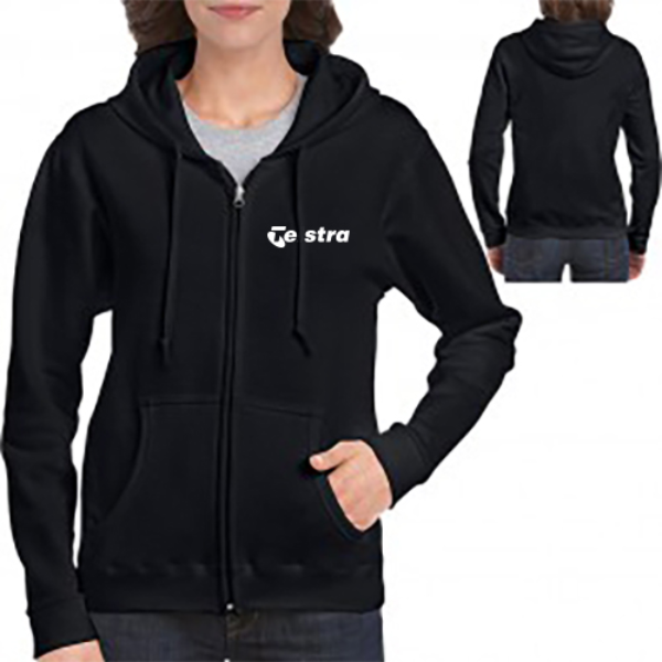 Gildan® Heavy BlendTM Ladies Full Zip Hooded Sweatshirt Black