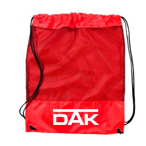 Mesh Panel Drawstring Backpack  Red