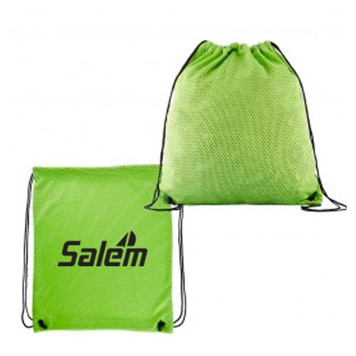 Sports Jersey Mesh Drawstring Backpack Lime