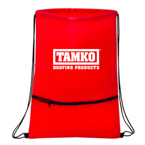 Texture Pocket Non-Woven Drawstring Backpack