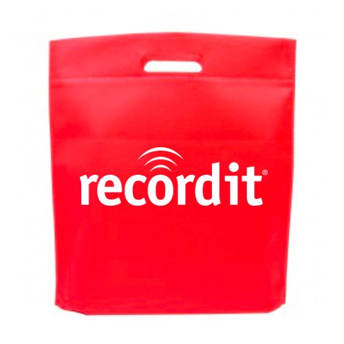 Die Cut Handle Non-Woven Tote Red